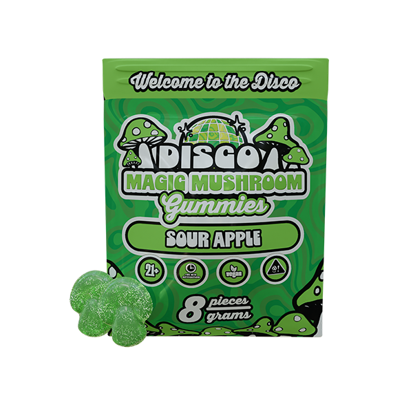 sour apple disco mushroom gummies.com